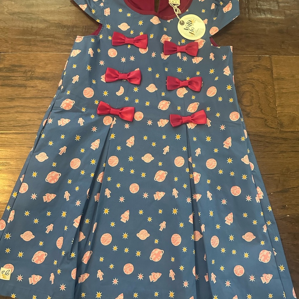 NWT Wild Flowers Blue Space Print dress